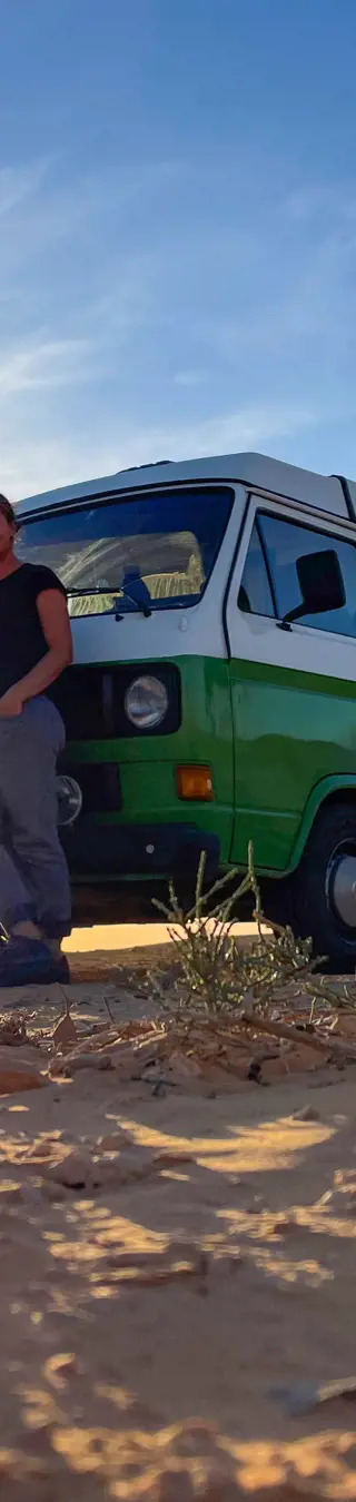 Mit dem VW-Bus über die tunesischen Strassen.